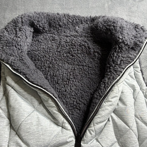 Free Country Stratus Lite Women's Reversible Vest Size XL Lite Gray Sherpa Lined - Picture 4 of 12